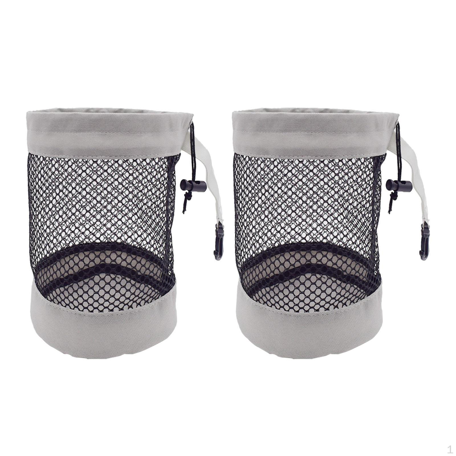 

2 Pieces Golf Ball Bag Pouch Portable Multifunctional Net Organizer for Beach Outdoor S