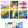 16PCS Children Paintbrushes Washable Paint Brushes Sponge Painting Brush Set for Toddler Kids Early DIY Learning Toys