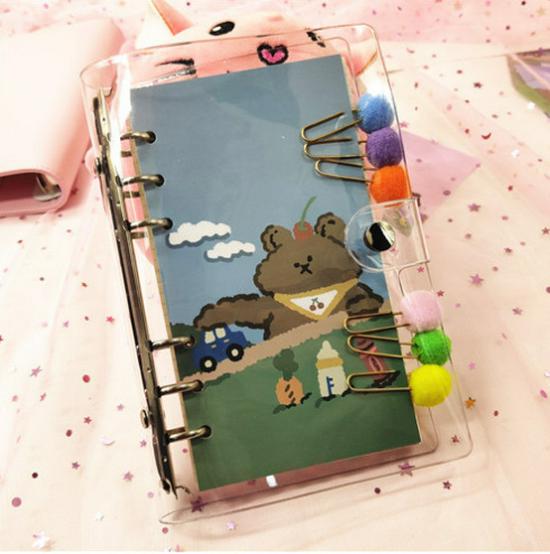 Wangdins Korean Heart-Inspired Transparent Planner Set