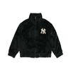 MLB Solid Color Sherpa Stand Collar Jacket Unisex Jackets Black 3AJPF0416-50BKS
