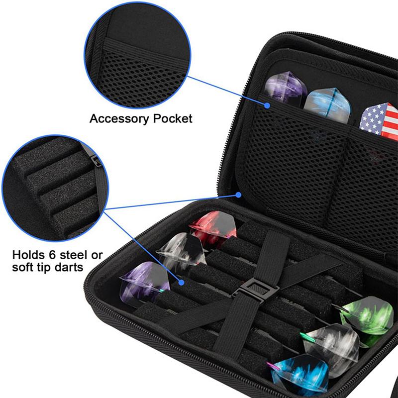 Darttasche Halter Tasche für 12 Stück Stahl- und Softtip-Dart-Set, Aufbewahrungsorganizer fasst 12 Darts und Spitzen (Nur Hüllen)
