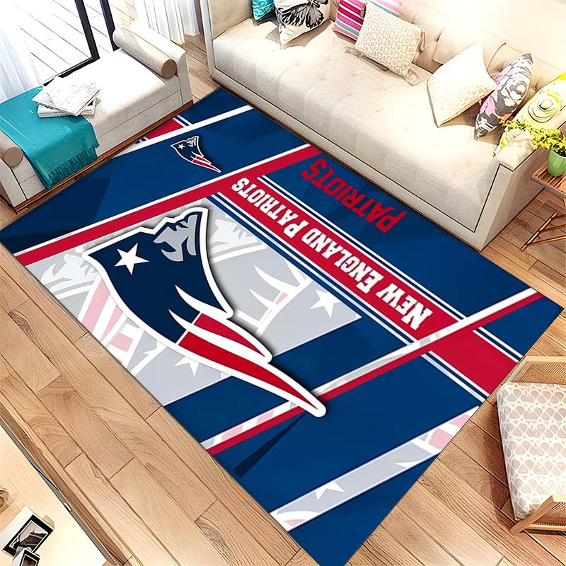 New England Patriots (1) Rug Suitable For Living Rooms Bedrooms Computer Rooms Dining Areas And Placement Under Tables And Chairs Also An Ideal Choice