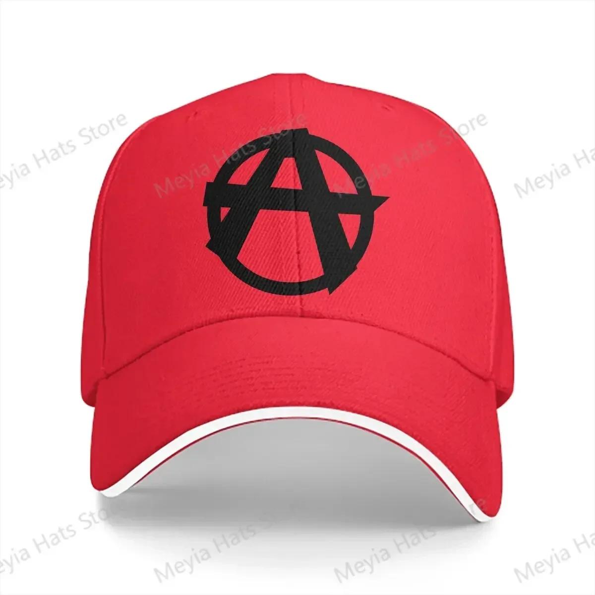 

Classic Anarchy Anarchist Symbols Baseball Cap Unisex Hats WoUnisex Visor Windproof Snapback Caps One Size