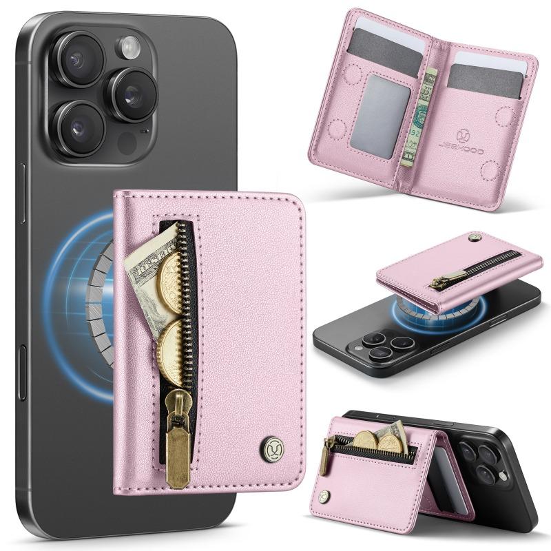 Leather PU Mobile Phone Magnetic Card Holder Card Holder Magnetic Ring