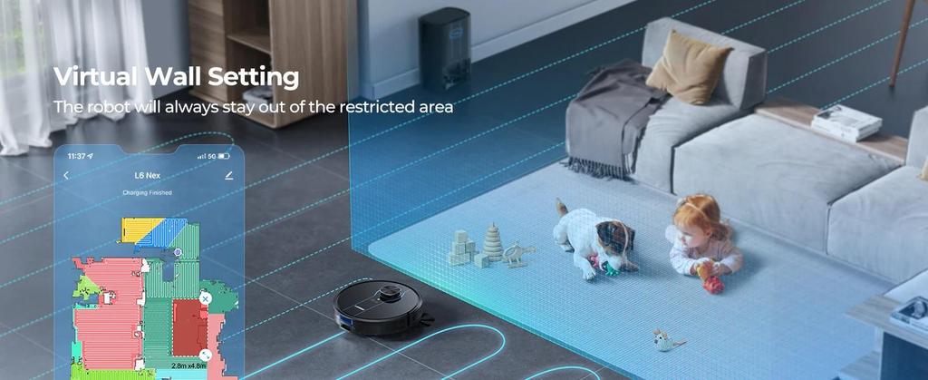 New Laresar L6 Nex Sweep Robot with 3500Pa Suction Self-Charging Cleaner High-Performance LiDAR Navigation Robot Vacuum for Home