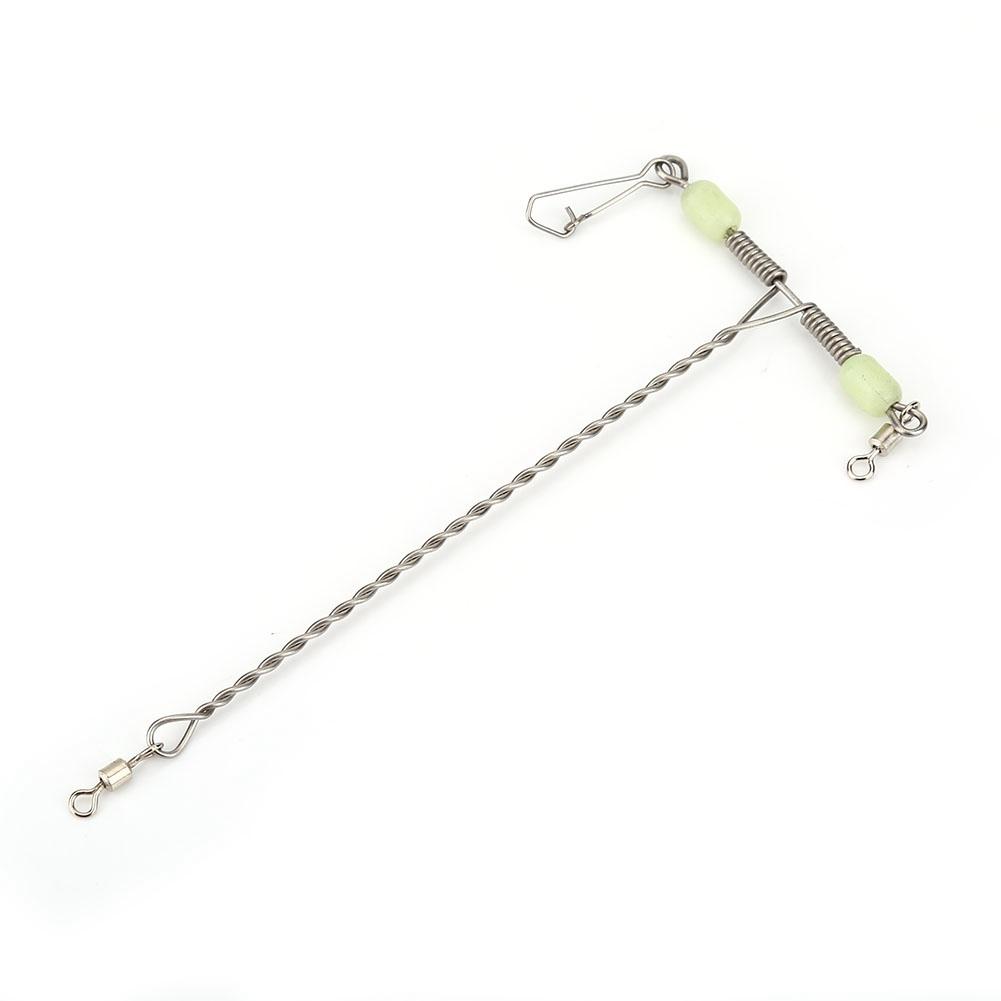 10pcs Stainless Steel, Bds Balance T Shape erhu instrumento 3 Luminescent fishing tackle s Snap Fishing Connector Tackle