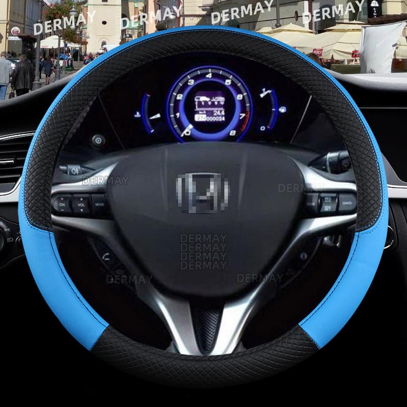 For Honda Civic 2004 2006 2007 2008 2009 2012 2013 2014 2015 Car Steering Wheel Cover PU Leather Non-slip Auto Accessories