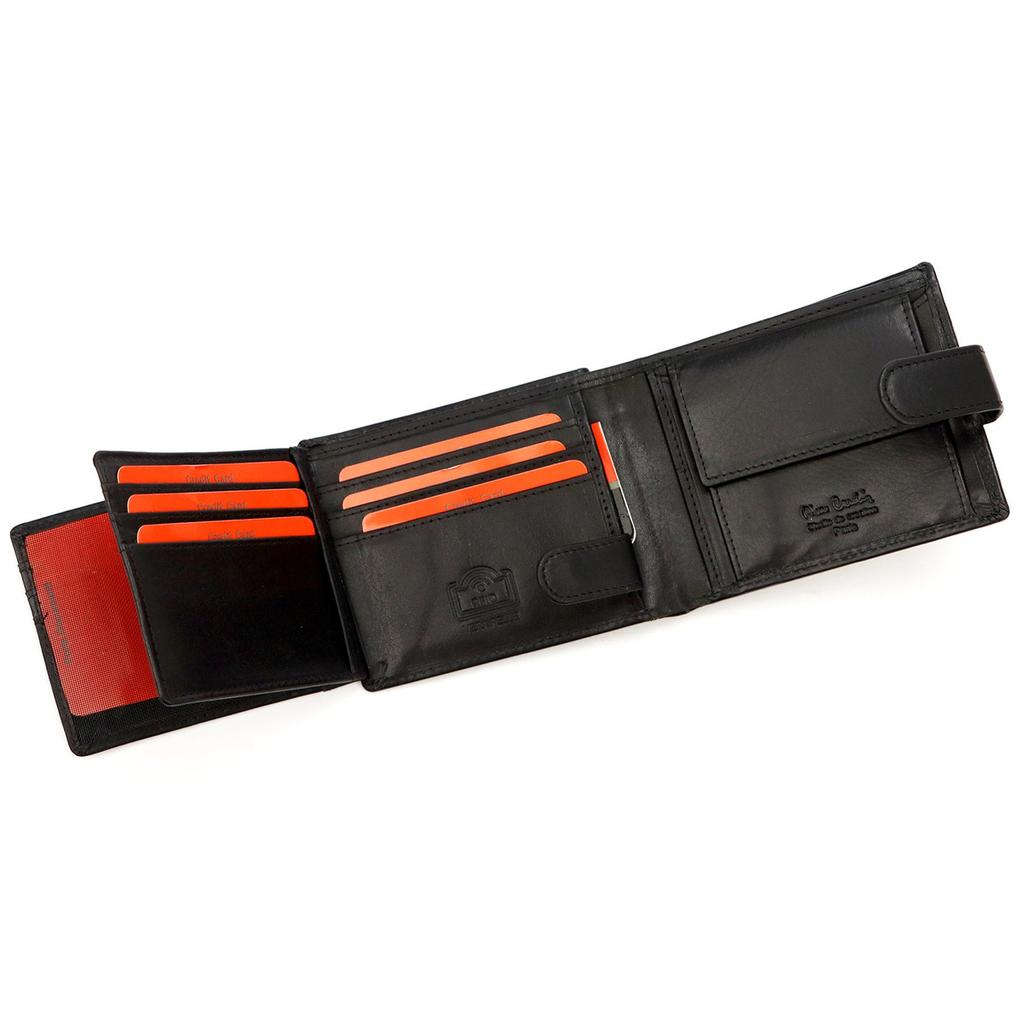Verschließbarer Leder-Herrenportemonnaie von Pierre Cardin