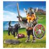 Miniaturfigur - PLAYMOBIL - 71755 - Wikinger mit Hund - Zubehör enthalten - Sorgfältige Details
