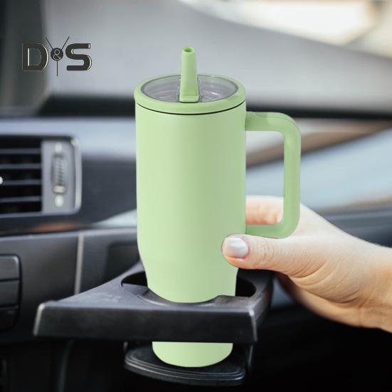 40 Oz Termiczny Kubek Ze Stali Nierdzewnej z Słomką Flip Szczelny Izolowany Kubek Podróżny z Uchwytem Do Domu, Biura, Samochodu