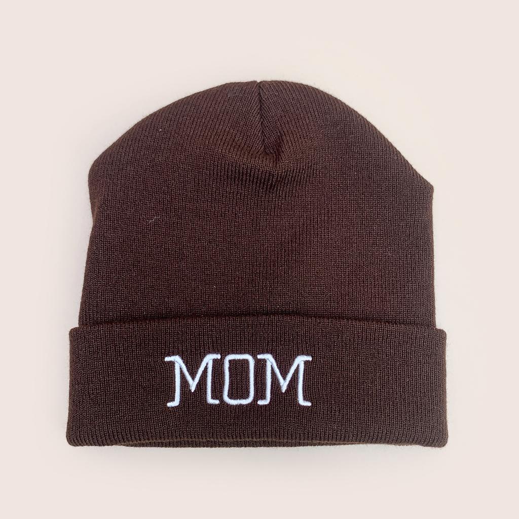 Autumn And Winter Simple Curling Embroidery Parents Letter Knitted Hat Men And Women Warm Personality Casual Pullover Hat