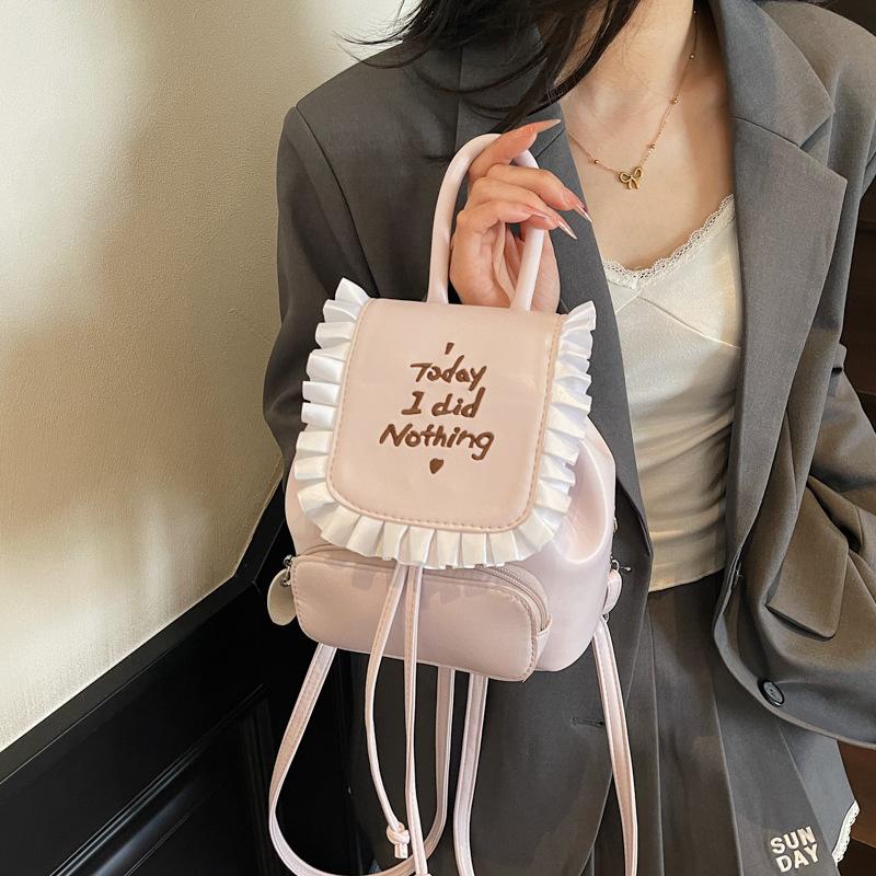 

High sense niche design travel bag backpack 2025 new bag fashion schoolbag college student commuter backpack розовый