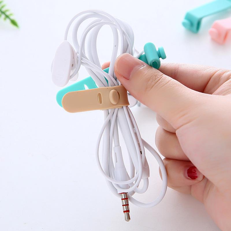 Silicone Anti-Lost Earphone Cable Organizer Straps