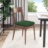 Seat Cushion Set 4 Pcs Dark Green 40 X 40 X 6 Cm Cord Fabric