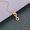 Kinitial Girl Boy Hollow 8 Infinity Pendants Necklaces for Women Fashion Stinless Steel Couple Chain Necklace Jewelry wholesale
