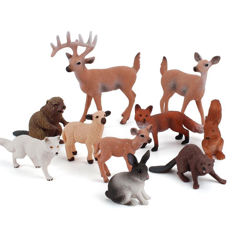 "Forest Animal Series: Beaver, Anteater, Squirrel, Monkey, Rabbit, Deer, Fox Models for Cross-Border Export"