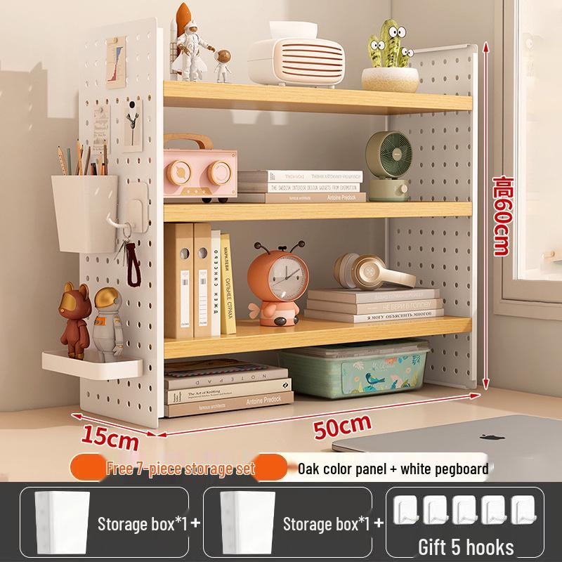 Pegboard Desktop Organizer: Multi-layer Storage Rack for Dorm, Home, or Office Desk