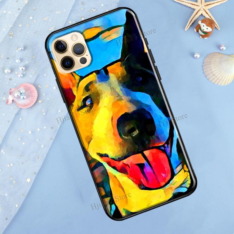 Bull Terrier Dog Puppies Case For iPhone 13 Pro Max 12 Mini X XR XS Max SE 2020 8 7 Plus 11 Pro Max Phone Cover