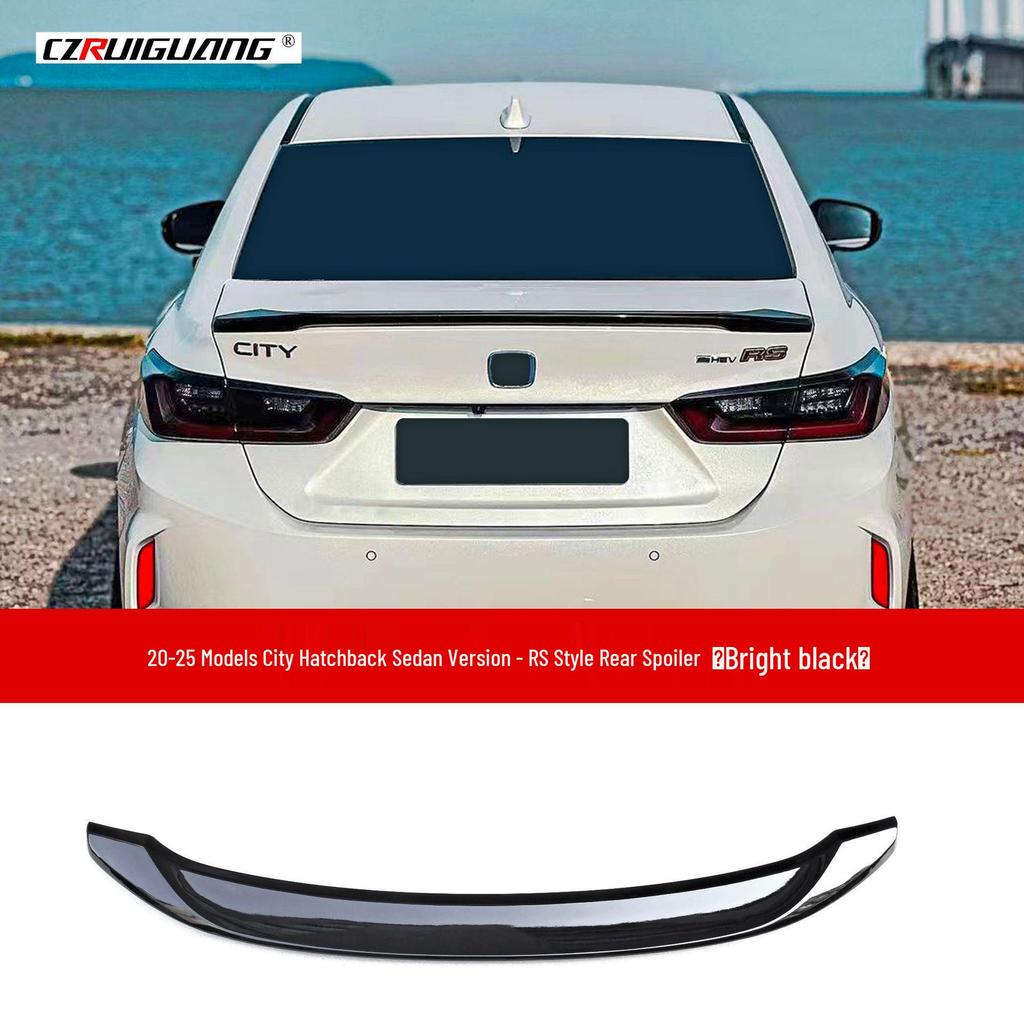 2020 Honda City RS Sedan Accessories: Rear Spoiler, Roof Spoiler, Diffuser, Side Skirts.