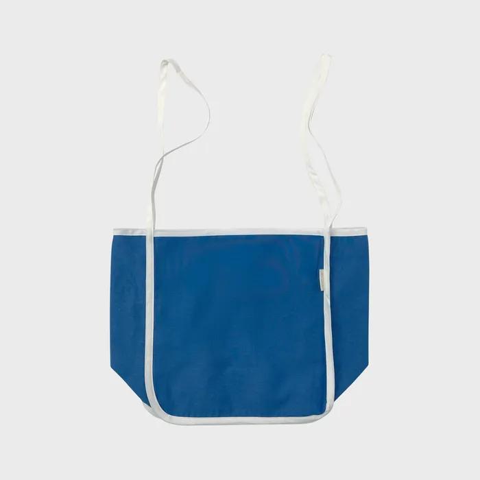 Summer Linen Strap Shoulder Bag S (Cobalt Blue/White)