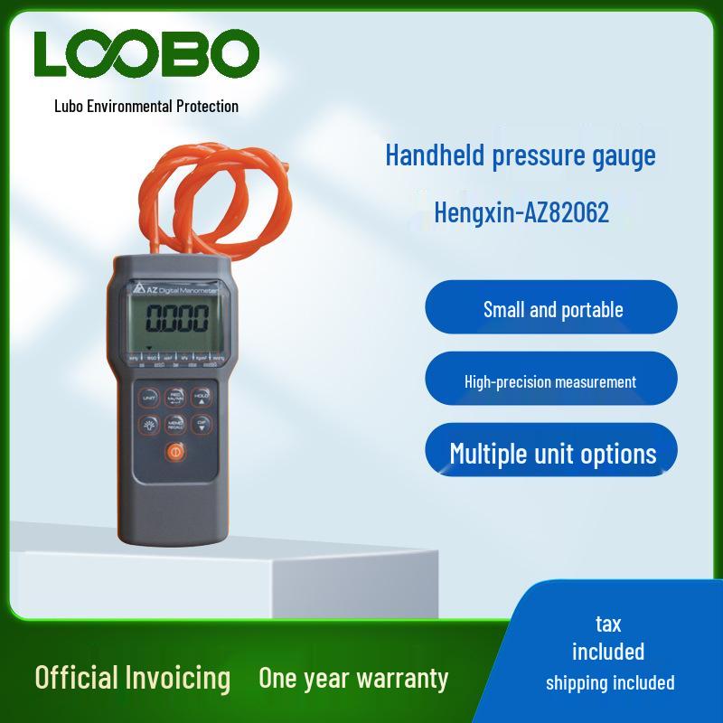 Taiwan Hengxin AZ82062 High-Precision Handheld Digital Differential Pressure Meter