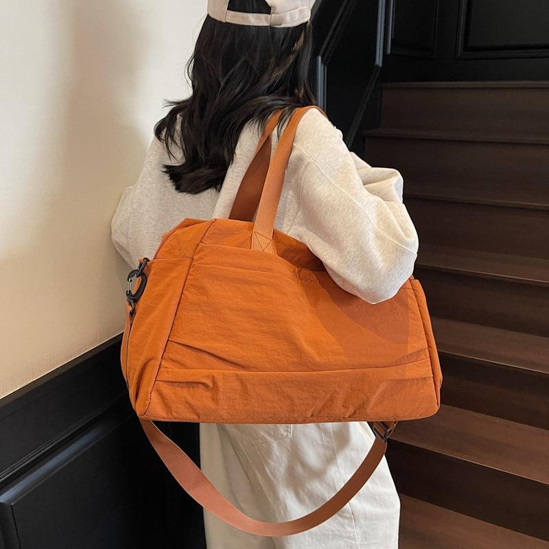 Lightweight bag women's large-capacity handbag canvas short business trip tote bag men's versatile shoulder messenger bag