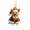 Acrylic Animal World Christmas Tree Ornaments Party Pendants Teacup White Cat