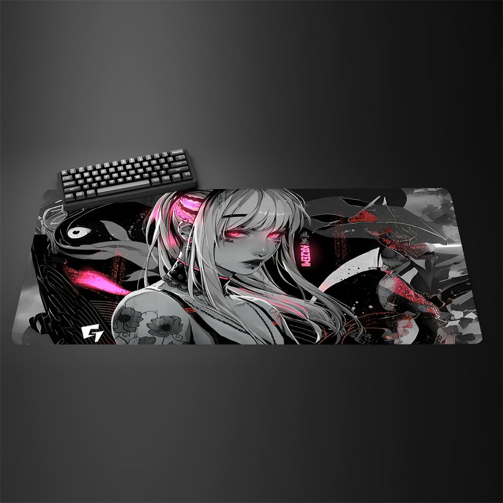 YUki Aim Gaming Mouse Pad NonSlip Mouse Mat Kazemi Anime Large Mousepad Gamer Professional Computer Big Desk Pads Keyboard Mat