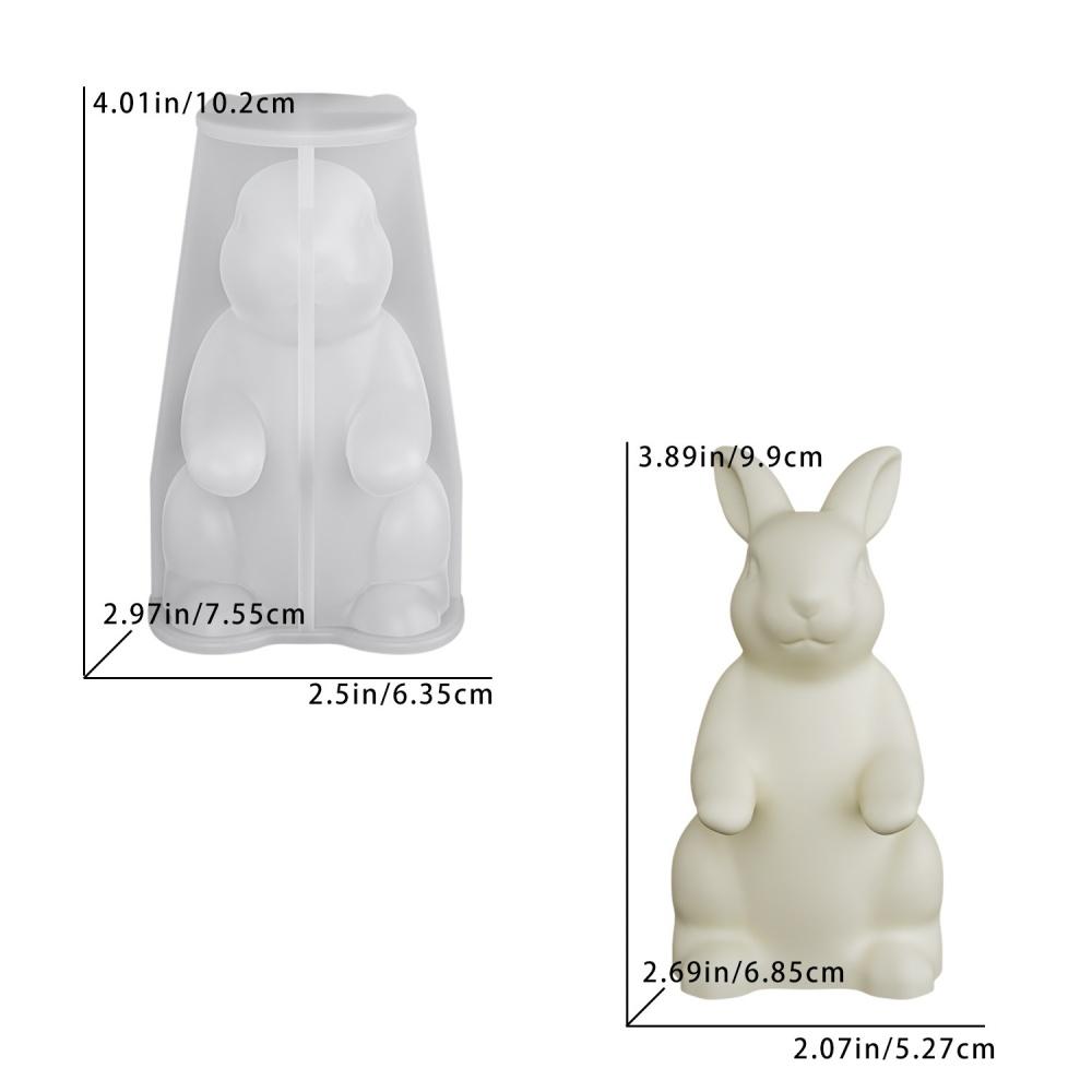 3D Niedliche Süßigkeitenteller Osterhase Form Silikon Kaninchen Tablett Form für Thanksgiving Feiertage Party Büros Zuhause Zimmer Schreibtisch Schreibtisch