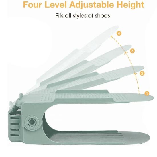 1/26Pcs Double Layer Shoe Holder Space Saving PP Sloped Design Slippers Rack for Dorm