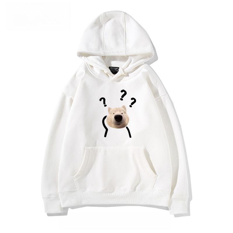 Halloween Fragezeichen Hund Fliegender Tritt Katze Niedlicher Druck Herbst Neu Unisex Mode Warm Locker Plus Sport Kapuzenjacke