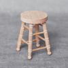 1Pcs Dollhouse Log Round Stool Mini Ornament