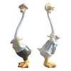 Decorative Garden Duck Statue Resin Animal Sculpture Yard Accessory for Outside Garden Art Landscape Decor