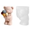 Detailed Balloon Bear Silicone Mould with Carving for Candle and Soap Making Enhances Artistic Value
