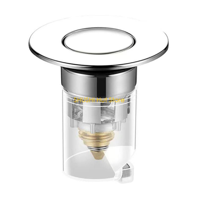 

Bathtub Plug Anti-clogging Drain Filter Wash Basins Sink Drain Stopper Push-type Bounce Cores Shower Drain Hair Catcher D57B CN