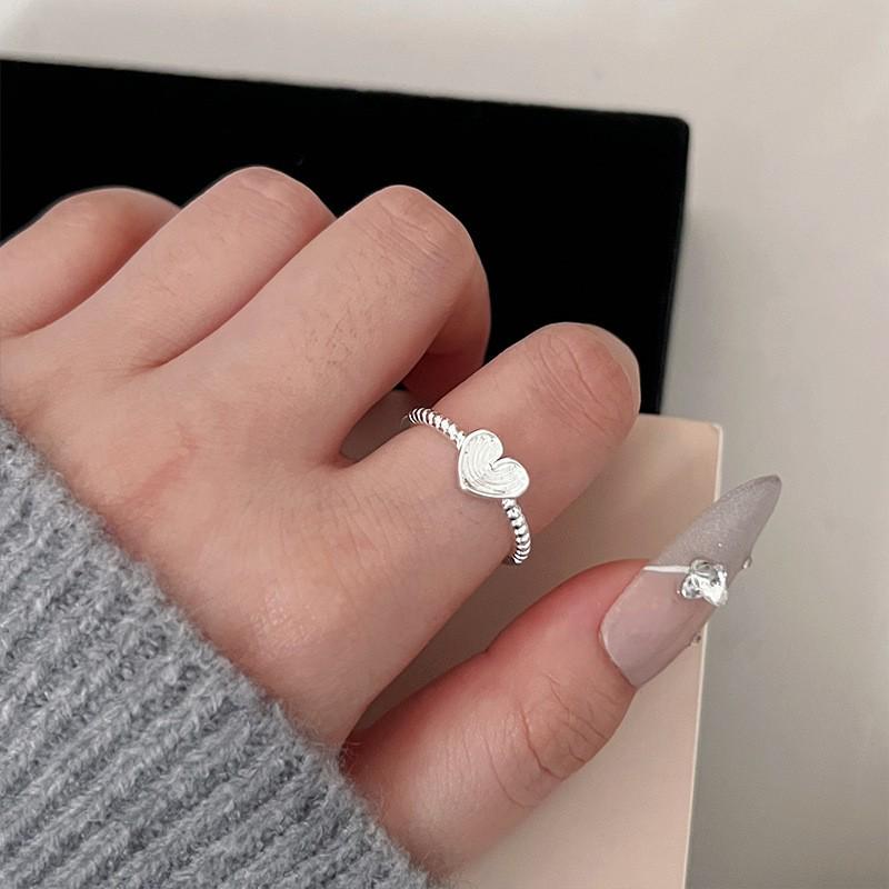 Korean Style Irregular 925 Sterling Silver Women's Versatile Ring, Non-Fading Niche Ins Design