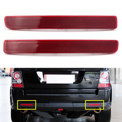 1 Pair Car Rear Bumper Reflector Red Lens Warning Strip For Land Rover Discovery 3 Discovery 4 Range Rover Sport