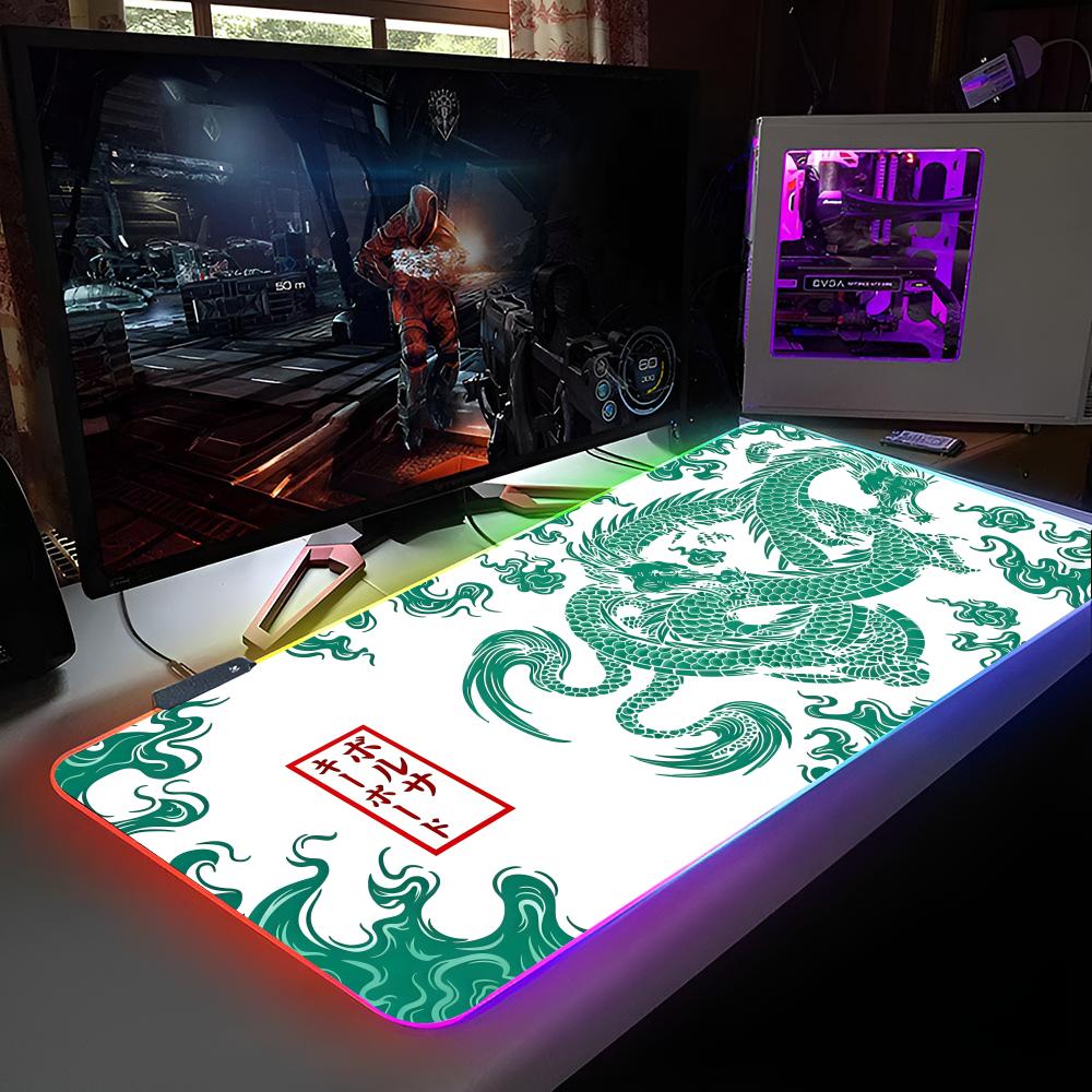 

Art Dragon Mouse Pad RGB Backlit Mouse Pad Laptop Mouse Pad Laptop Gamer Computer Desk Gaming Accessories RGB600x300x3mm