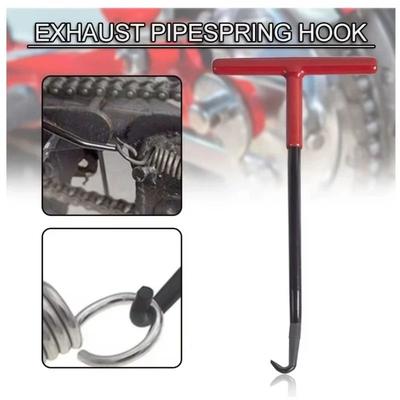 Exhaust Spring Puller Motorcycle Handle T Shaped Exhaust Pipe Spring Wrench Puller Installer Hook Tool With Rubber Coating