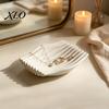 Small Countertop Soap Stand 3D Printed Dish, Minimalist Wave Design Bathroom Holder, Waterproof Container Shower Tray for Bathroom, Kitchen
