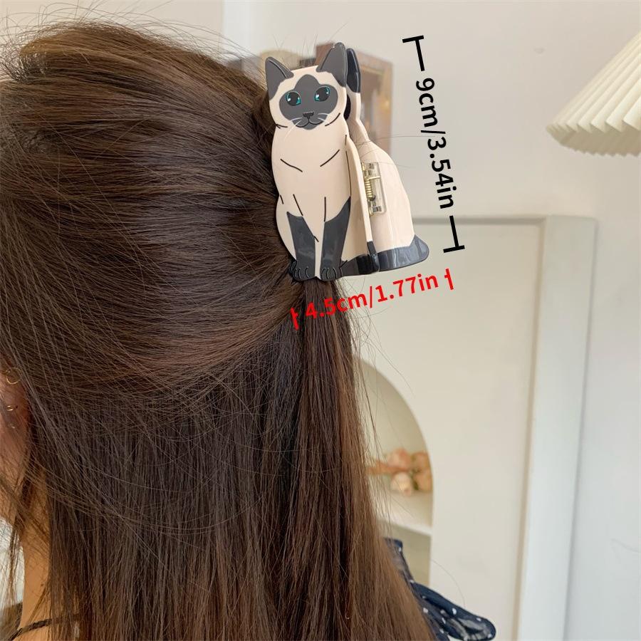 Cute Acetic Acid Cat Hair Claw For Women Cartoon Korean Style Kitten Claw Clip Hair Accessories Headdress Animal Shark Clip