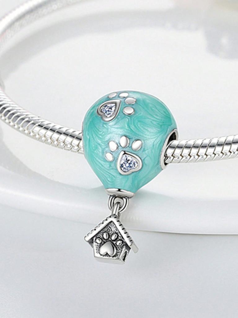 Copper Colors Rainbow Balloon Cat After The Rainbeads Charm Pendant For Original Bracelet For Women Diy Jewelry Love Gift