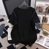 Women's Plus Size Slimming Loose Mid-Length Short-Sleeve T-Shirt (Sizes 200/300/350 jin) - Style 1066