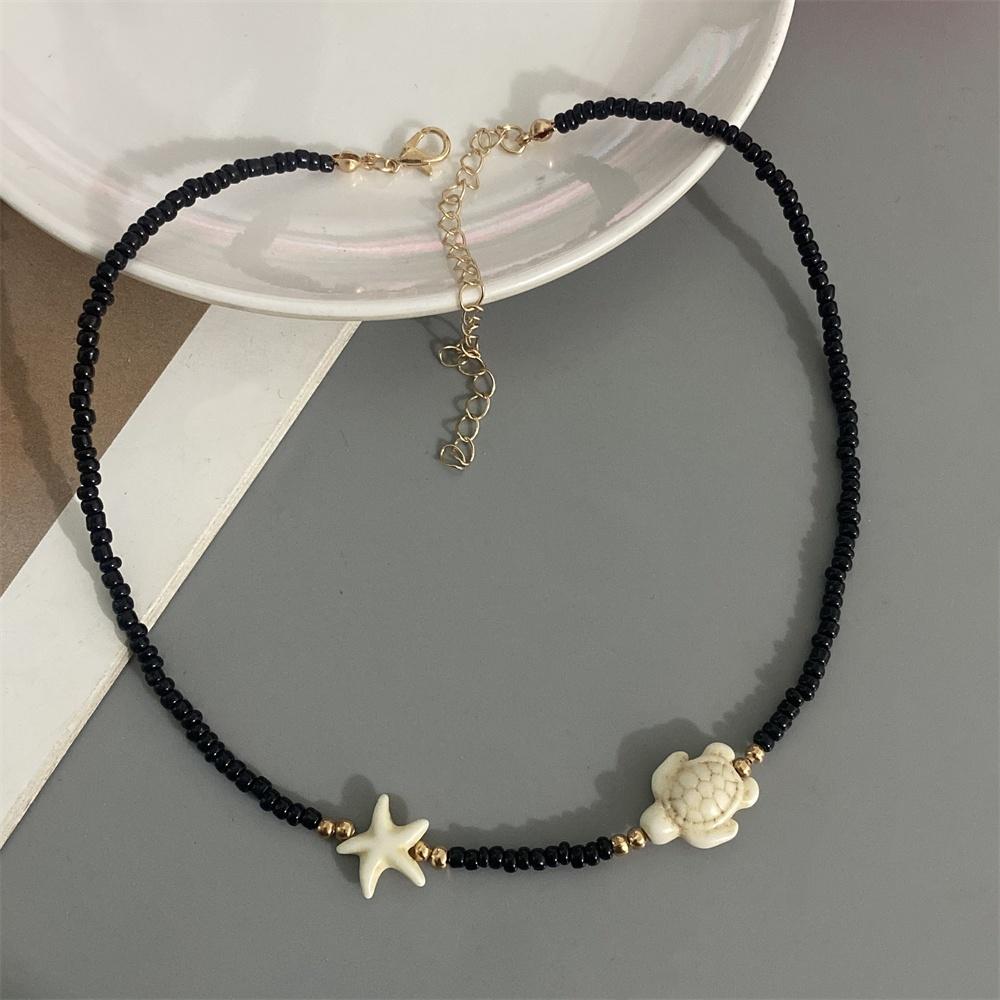 

2026 New Fashion Starfish Tortoise Choker Necklace for Women Handmade Seed Beads Bohemian Necklace Gift for Friend Wholesale