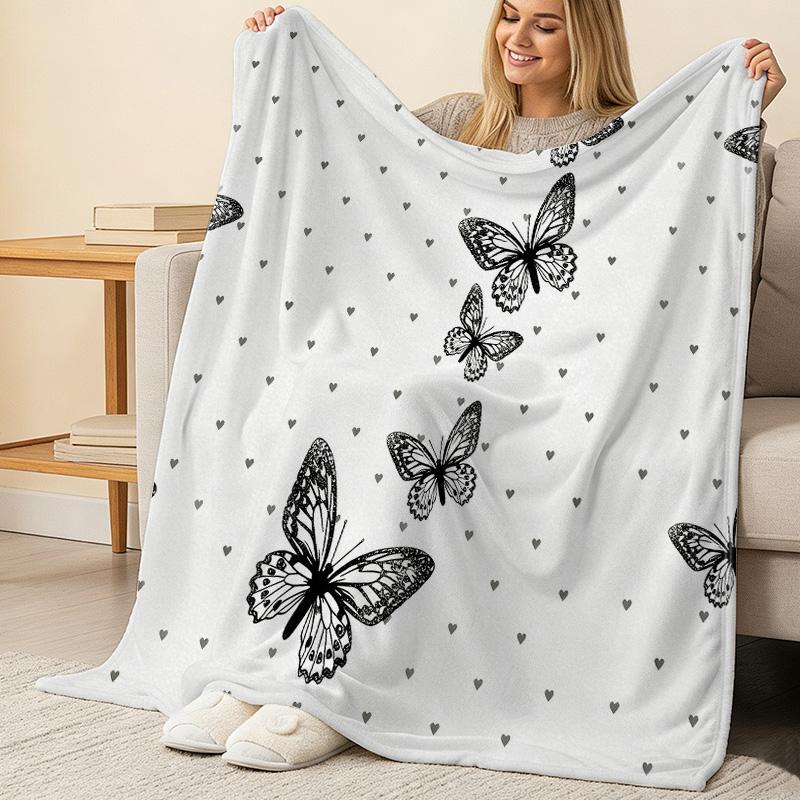 Lightweight Flannel Blanket Soft Skin-friendly Cozy Throw, Warm & Breathable for Home Decor, Indoor Leisure, Christmas & Halloween Decoration