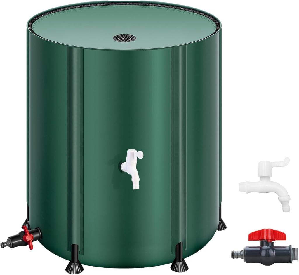 LOOGHARTTE Collapsible Rainwater Tank for Home Use 200L Portable Rainwater Foldable Water Storage Tank with Outdoor and Overflow Kit - Tank,