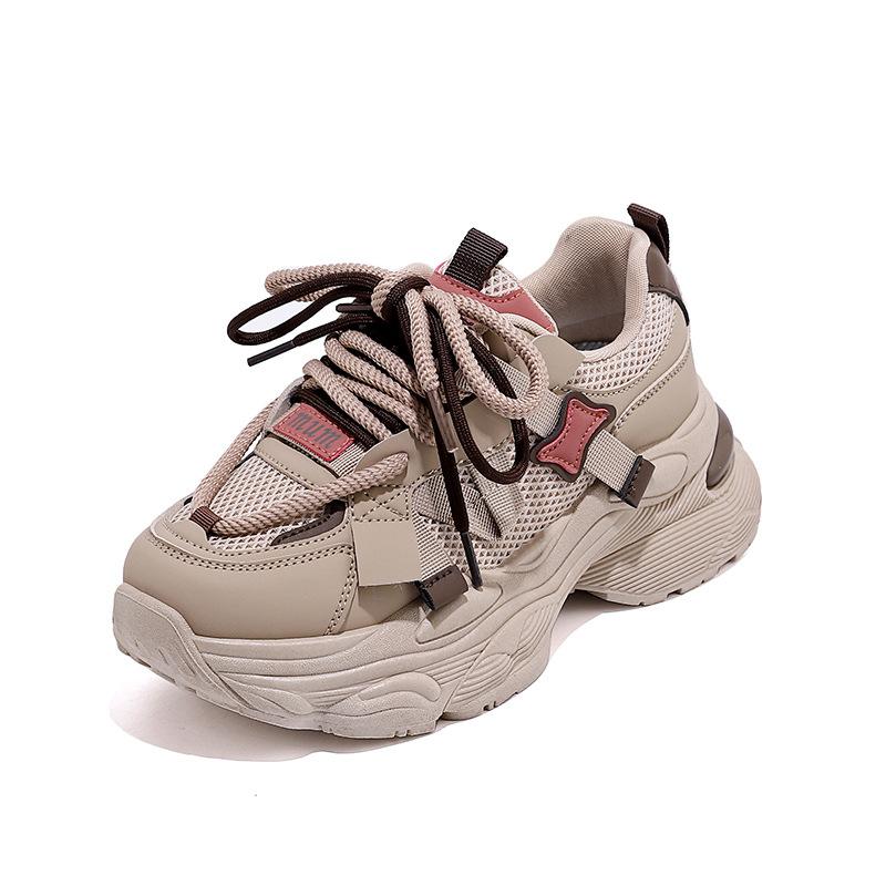 ins Korean version mesh dad shoes women's 2025 spring new breathable female student sports shoes heightening casual shoes G26