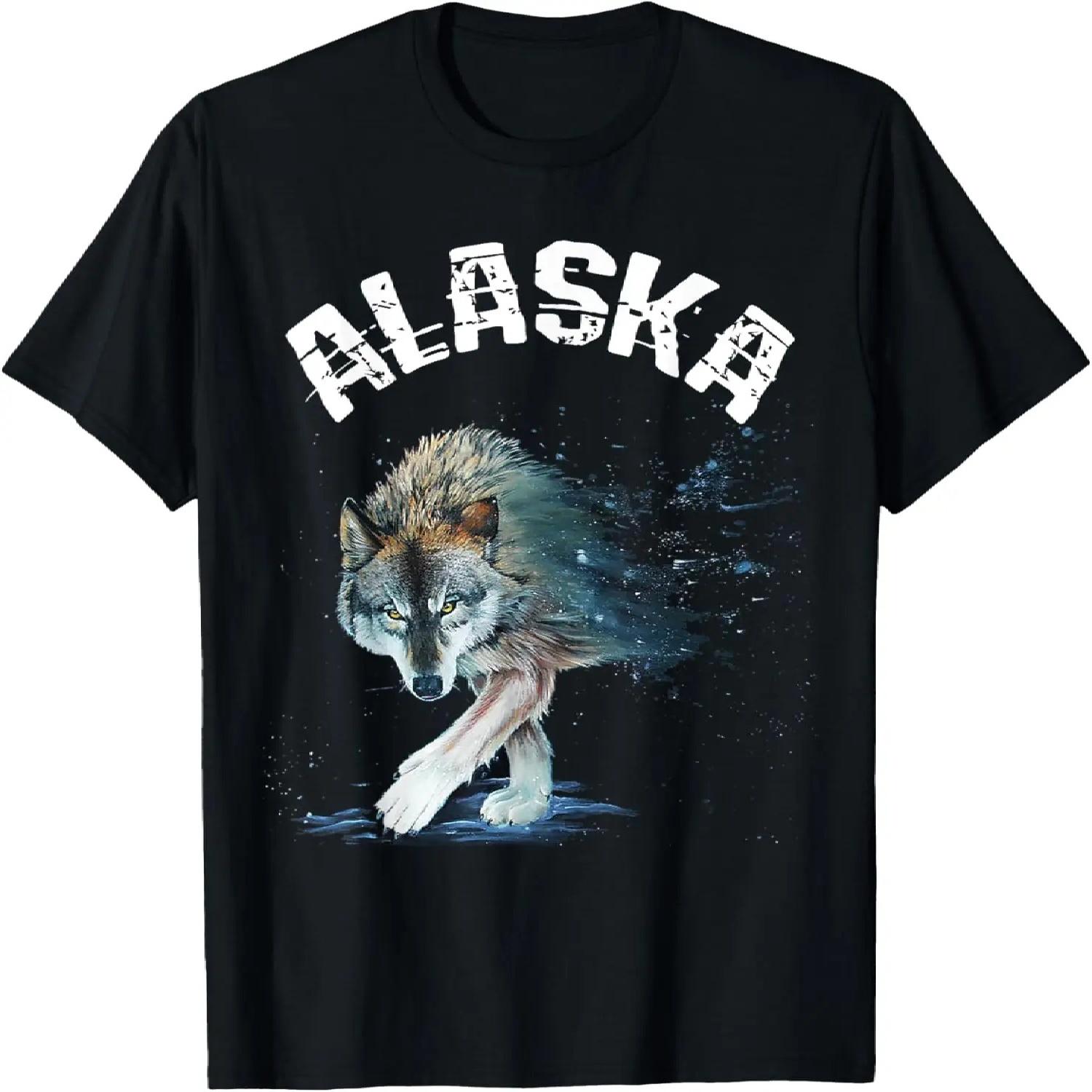 Футболка с волком Аляски S