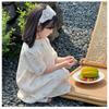 Sweet Short Sleeve Girls Kids Sleep Dress Casual Summer Home Nightgown
