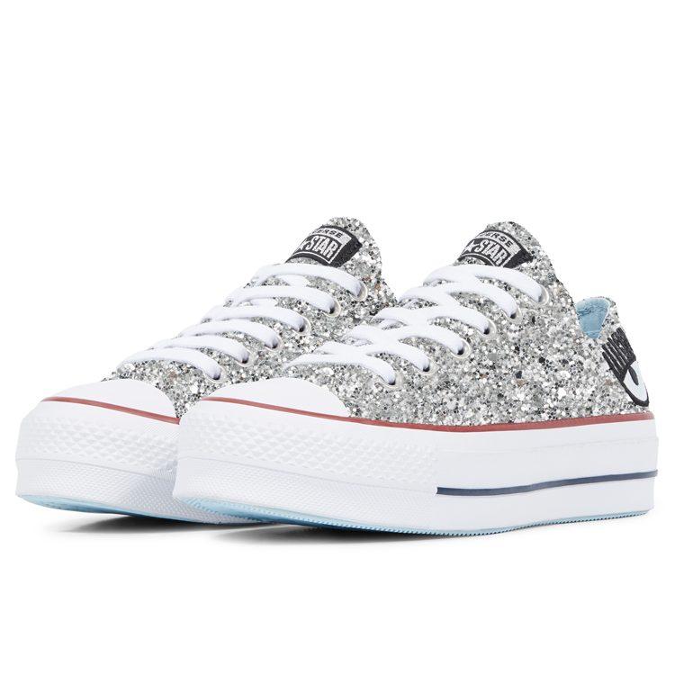 Chuck Taylor All Star Chiara Ferragni x Chuck Taylor All Star Wmns Converse Lift Ox 'Plata Rojo' Mujer 563833C